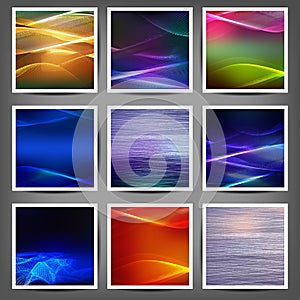 Set of blend abstract color wave