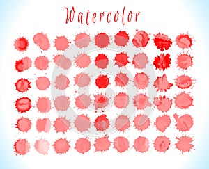 Set of blood drops, splatter