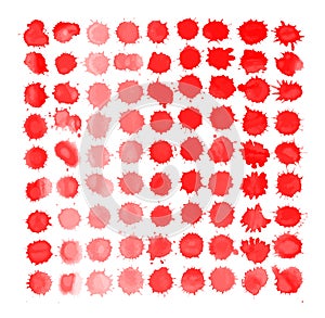 Set of blood drops, splatter