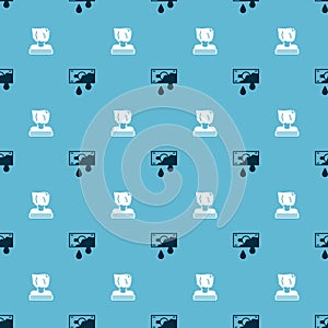 Set Bloody money and Kidnaping on seamless pattern. Vector