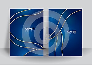 Set of blue cover annual report, brochure, design templates. Brochure template layout, Blue cover design, business annual report,