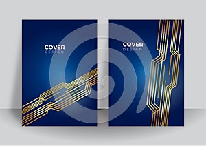 Set of blue cover annual report, brochure, design templates. Brochure template layout, Blue cover design, business annual report,