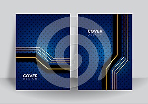 Set of blue cover annual report, brochure, design templates. Brochure template layout, Blue cover design, business annual report,