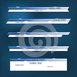 Set of blue lower third