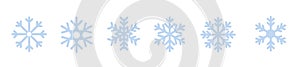 Set of blue Snowflakes icons. Black snowflake. Snowflakes template. Snowflake winter. Snowflakes icons.