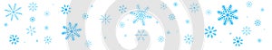 Set of blue snowflakes isolated on  transparent background . Snowflake pattern.