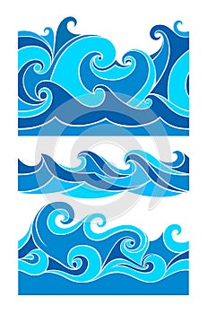 Set blue waves