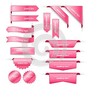 Set of Bookmark Labels & Ribbons