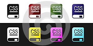 Set Books about programming icon isolated on black and white background. Programming language concept. PHP, CSS, XML