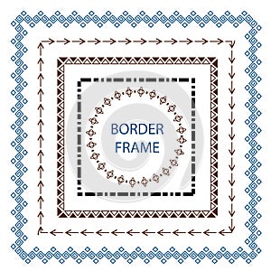 Set border and scribble design element. hand drawn vector line.