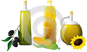 Set of bottle oil photo