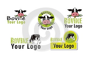 Set bovine logos photo