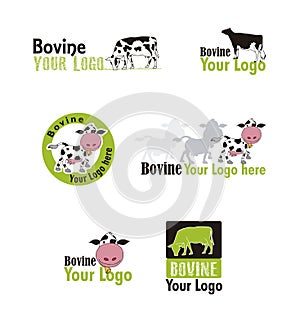 Set bovine logos photo