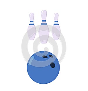 Set for bowling. A ball