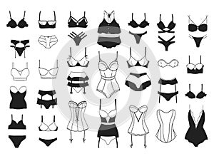 Set of bra and underwire Silhouettes