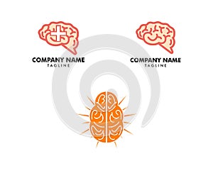Set of Brain icon logo design vector illustration