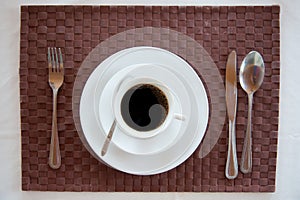 Set of breakfast tableware