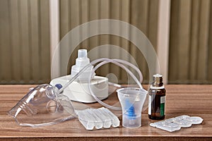 Set of breathing assistance for patients with asthma