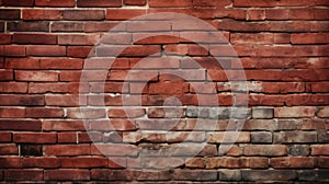 Bold Chromaticity: Red Brick Wall Texture With Graffiti-influenced Ceramic photo