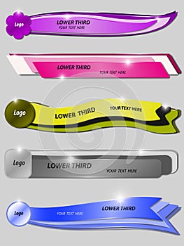 Set of bright banners.