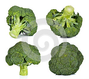 Set of broccoli isolated on the white background