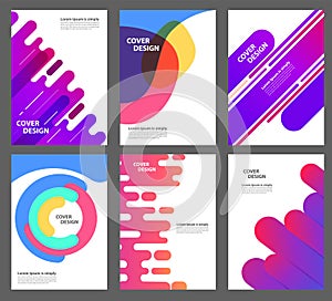 Set of brochure, annual report, flyer design templates in A4 size