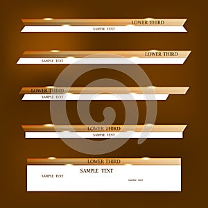 Set of brown banners.