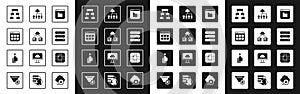 Set Browser files, Cloud technology data transfer, Hierarchy organogram chart, Server, Data, Web Hosting, Computer