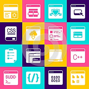 Set Browser files, Software, Search engine, with shield, Cloud technology data transfer, Books about programming