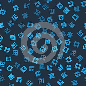 Set Browser window, Cloud upload, Online shopping on screen and files on seamless pattern. Vector