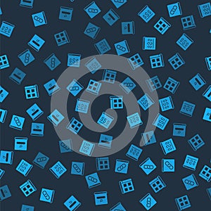 Set Browser window, Online shopping on screen, files and Search engine on seamless pattern. Vector