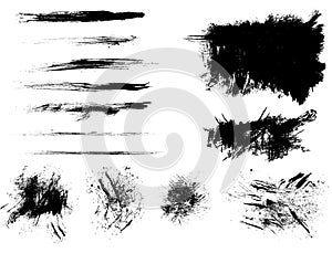 Set of brushes, textures, stains.Vector