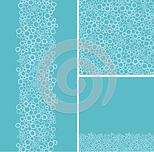 Set of bubble textured seamless pattern and