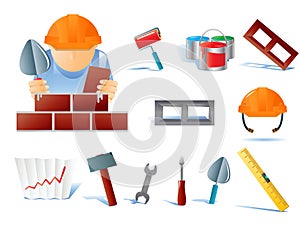 Set of builders tools