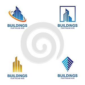 Set of Building and Construction Logo Vector Design. Real Estate Logo.