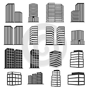 Set of building design icons set vector