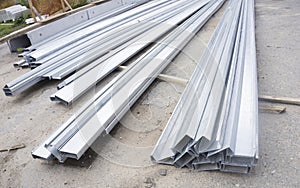 Set of building profiles, steel profiles for repair, construction works