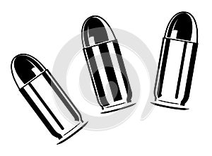 Set of bullets for pistol