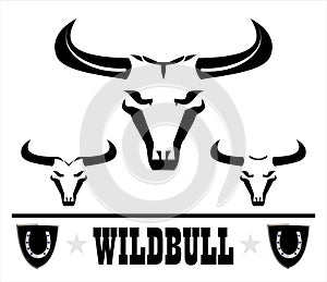 A set of Bulls head, suitable for team mascot