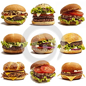 Set of burgers