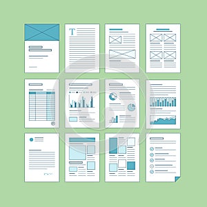 Set of business A4 documentation templates