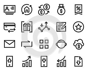 Set of business and banking icon.