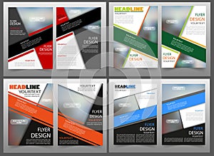 Set of business brochure flyer design template