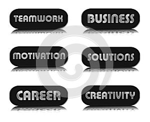 Set of business buttons