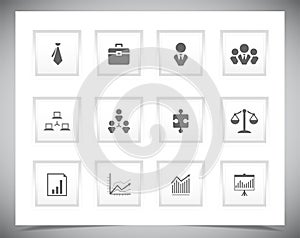 Set of business buttons