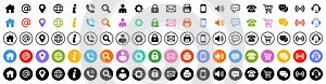 Set of 100 Business Card icons.