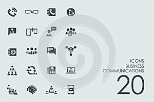 Set of business communications icons