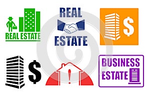 Set business estate icons