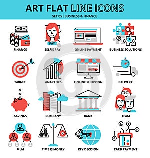 Set of business and finance icons, for graphic and web design