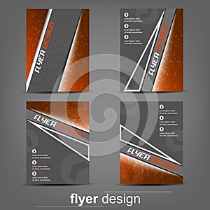 Set of business flyer template for cover design, document folder or brochure